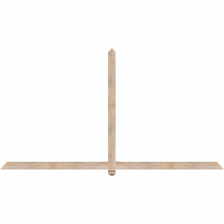 Ekena Millwork Eugene Smooth Timber Gable Bracket, Douglas Fir, 108"W x 58"H x 3 1/2"D x 3 1/2"F, 13/12 Pitch GBW108X58X0404EUG00SDF
